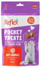 Reflex Pocket Treats Tüy Yumağı Kontrolü Yetişkin Kedi Ödül Maması 60gr