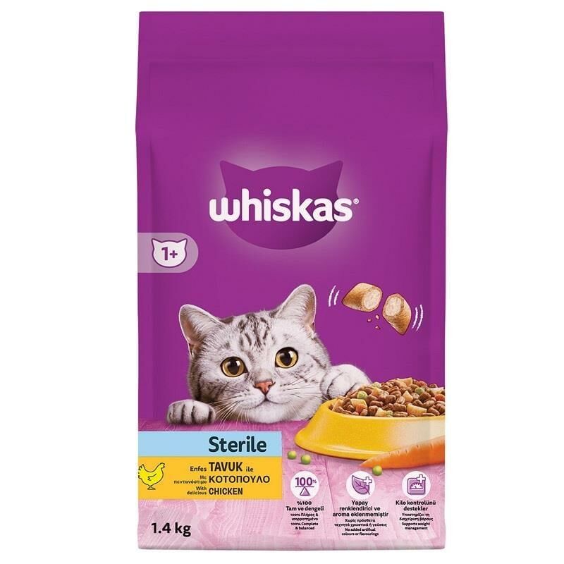 Whiskas Tavuklu ve Havuçlu Kısırlaştırılmış Kedi Maması 1,4kg