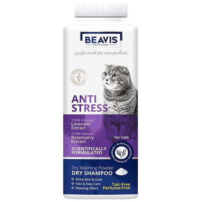 Beavis Cat Anti-Stress Kediler için Lavanta ve Biberiye Özlü Toz Şampuan 150 gr