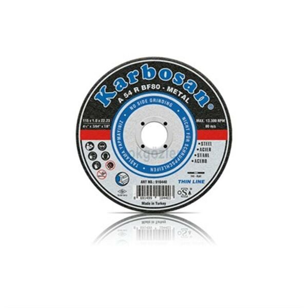 Metal Kesme Diskleri İnce Düz 180 x 1.9 x 22.23