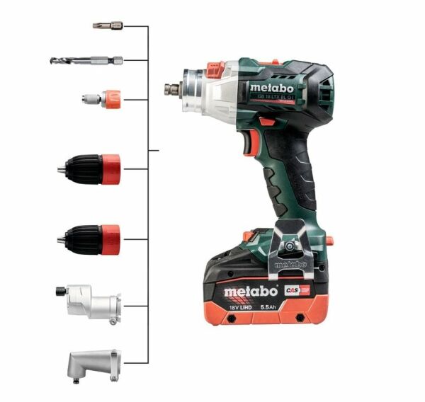 METABO GB 18 LTX BL QI/5.5 Şarjlı Kılavuz Çekme Matkabı 18 Volt