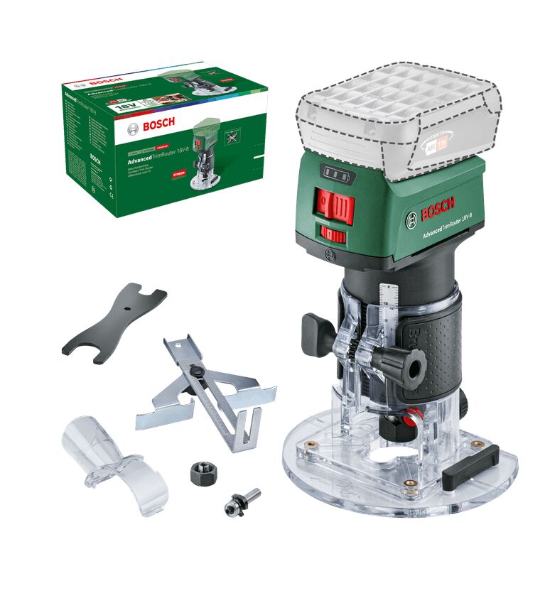 BOSCH AdvancedTrimRouter 18V-8 Akülü Freze (Akü ve Şarj Aleti Hariç)