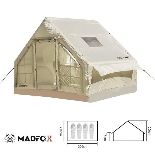 MADFOX Bigless Glamping Cotton Şişme Çadır (Baca Çıkışlı)