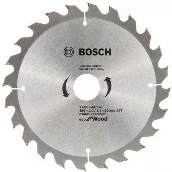 BOSCH Eco For Wood 190 mm 24 Diş Ahşap Daire Testere Bıçağı