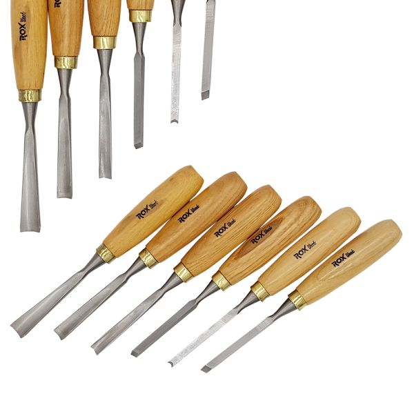 ROX Wood 12 Parça El Tipi Ahşap Oyma Seti (Ahşap Kutulu) 15399092