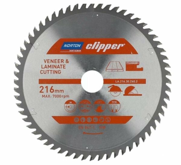 NORTON Clipper  TCT Laminat  Elmas Testere 216x30 60 Diş 70184608142