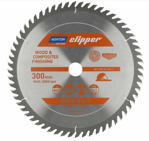 NORTON Clipper TCT Ağaç Elmas Testere 300x30 60 Diş