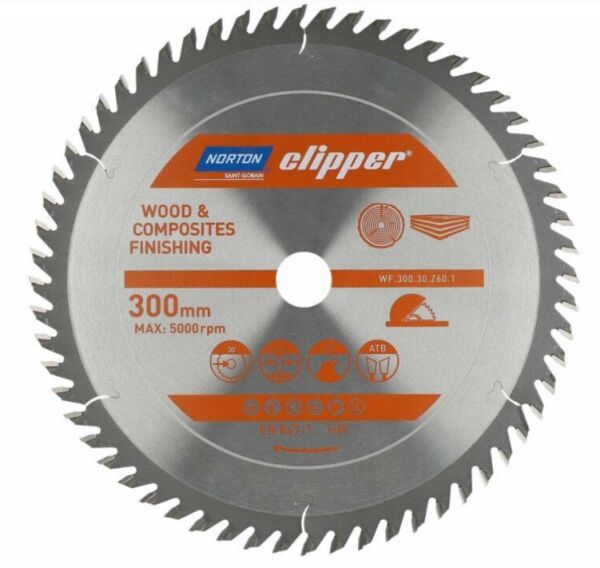 NORTON Clipper TCT Ağaç Elmas Testere 300x30 60 Diş