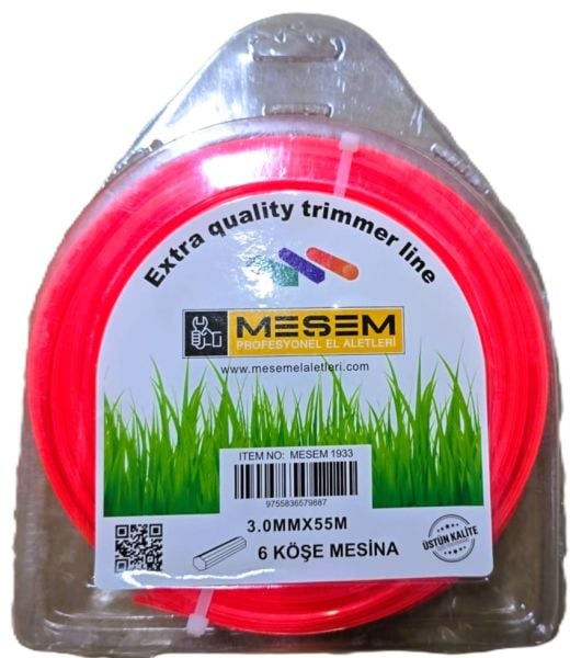 Meşem 1933-  Misina İpi 6 Köşe 3 mm x 55 mt