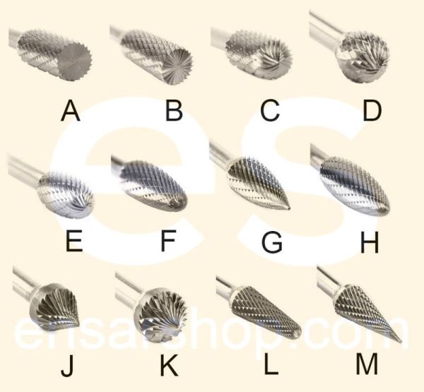 NEXON A10 Silindir Düz Başlı Elmas - Karbür Kalıpçı Parmak Freze Ucu