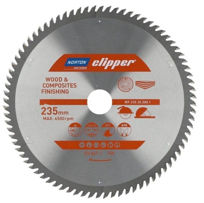 NORTON Clipper TCT Ağaç Elmas Testere 235x30 48 Diş