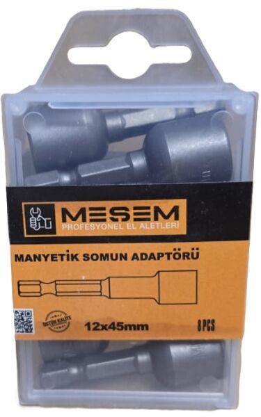 Meşem 3604- Manyetik Somun Adaptörü 12x45mm (8 Adet)