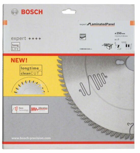 BOSCH Expert for Laminant 250x30x3,2 mm 80 Diş Elmas Daire Testere (2608642516)