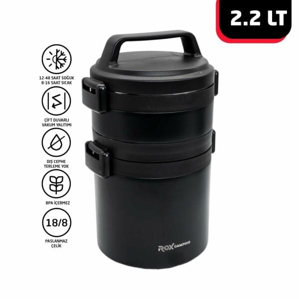 ROX Camping Yemek Termosu 2.2 Litre (153CAMP2200)