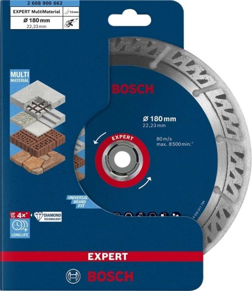 BOSCH Expert MultiMeterial Yapı Malzemeleri İçin Elmas Testere 180 mm