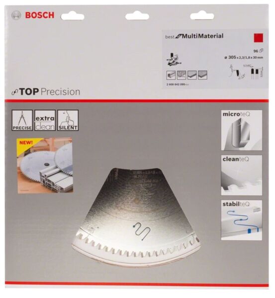 BOSCH Best For Mulimaterial 305x30x2.3 mm 96 Diş Aluminyum Elmas Daire Testeresi (2608642099)