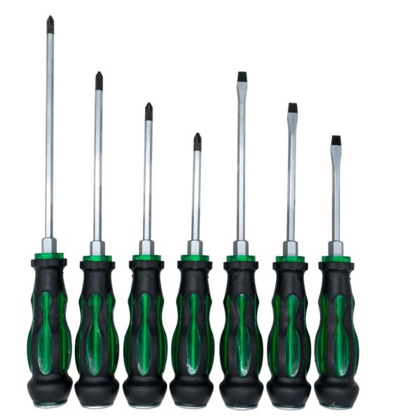 NEXON 6060 Darbeli Düz/Yıldız Tornavida Takımı Bez Çantalı 7 Parça