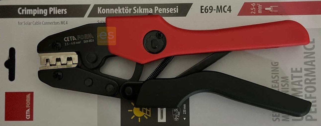 CETA-FORM E69-MC4 Solar Kablo Konnektör Sıkma Pensesi (MC4 için)