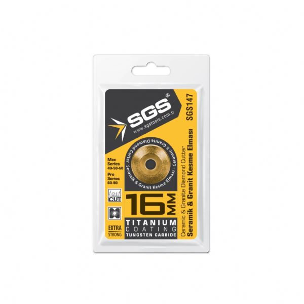 SGS Seramik ve Granit Kesme Elması Titanyum 16mm SGS147