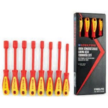 İzeltaş- 1000V Süngüsü İzoleli Lokma Uçlu Tornavida Seti 8 Parça