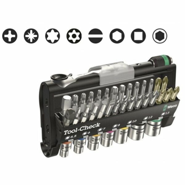 WERA Tool-Check 1 Zyklop Mini Cırcır Seti (05073220001)