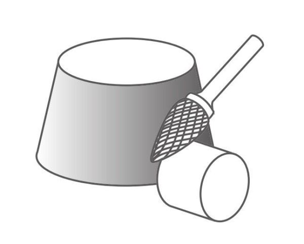 NEXON H Tipi 5 mm Oval Elmas - Karbür Kalıpçı Freze Ucu (Dremel Uyumlu)