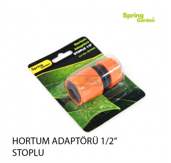 Spring Garden Stoplu Hortum Adaptörü 1/2''