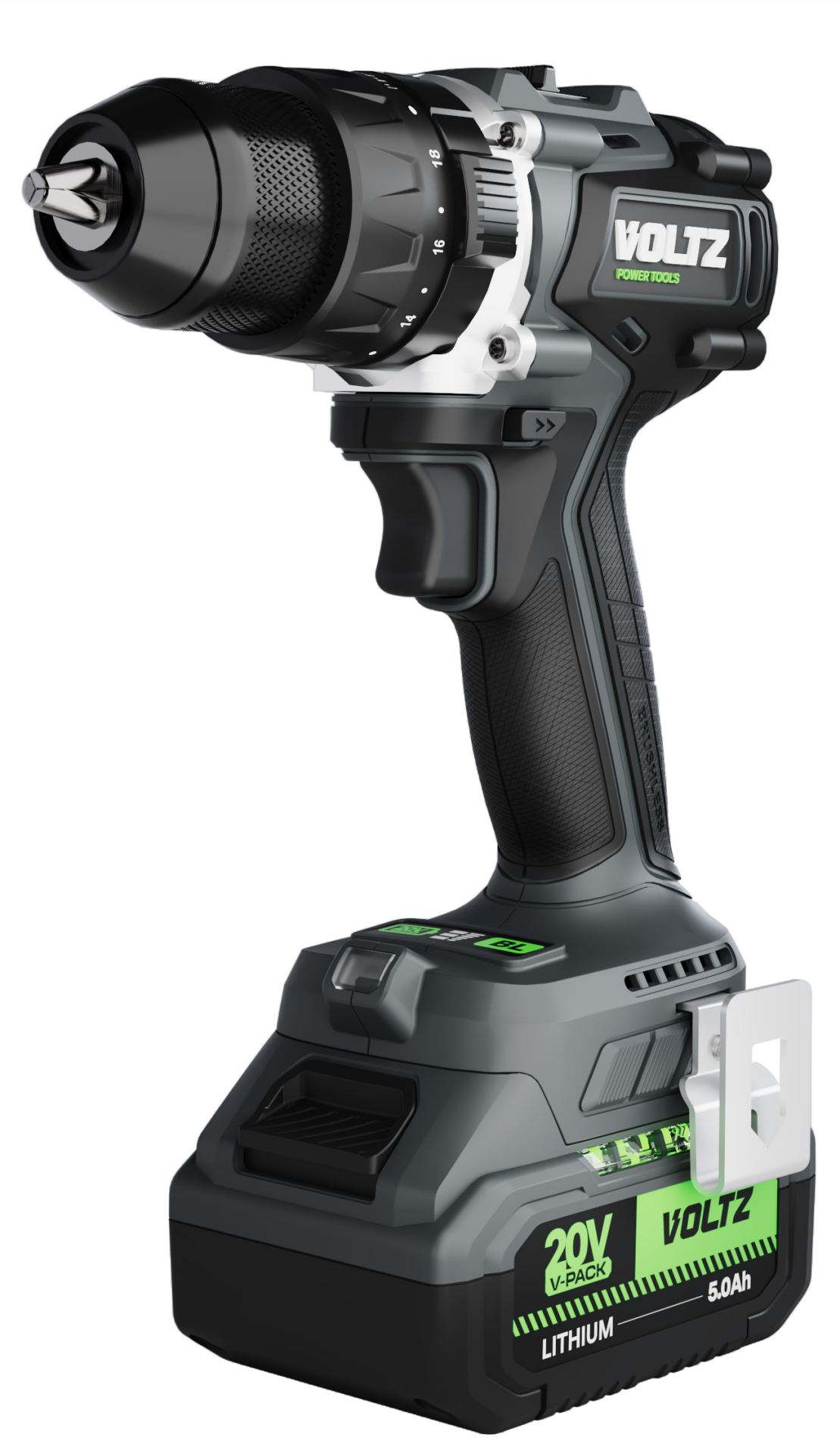 VOLTZ VZDR-20I Kömürsüz Şarjlı Darbeli Matkap  20 Volt 5 Amper Çift Akülü