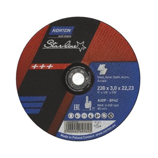 NORTON 230x3.0 mm Metal Kesme Taşı (Starline)