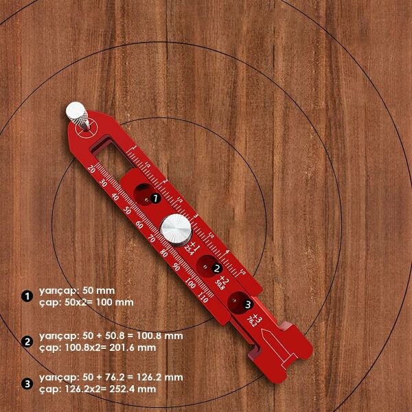 ROX Wood Dairesel İşaretleme Cetveli (153ROX0165)