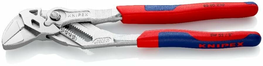 KNIPEX Düz Ağızlı Rekor Fort Pense Buton Ayarlı 250 mm Krom Kaplı (8605250)