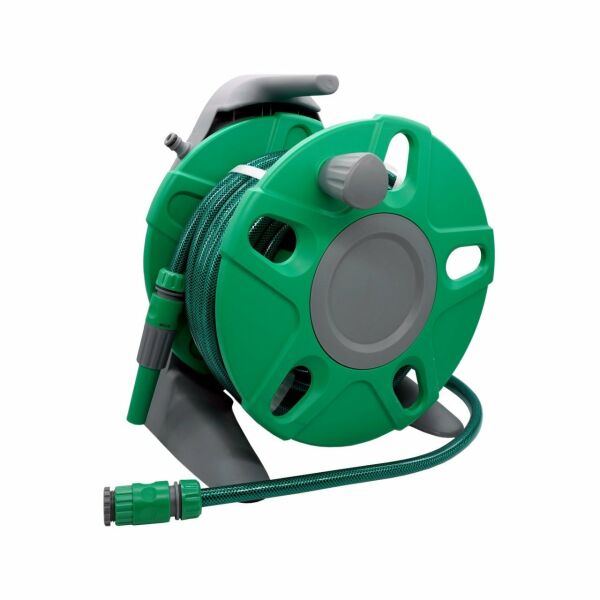 DAYE DY 62215B Duvara Bağlanabilir Bahçe Sulama Hortum Makara Seti 15 Mt