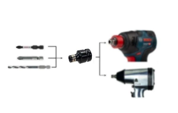 NEXON 6264 Lokma Bits Uç Adaptör 1/2-1/4 (Torklu Makinalar için)