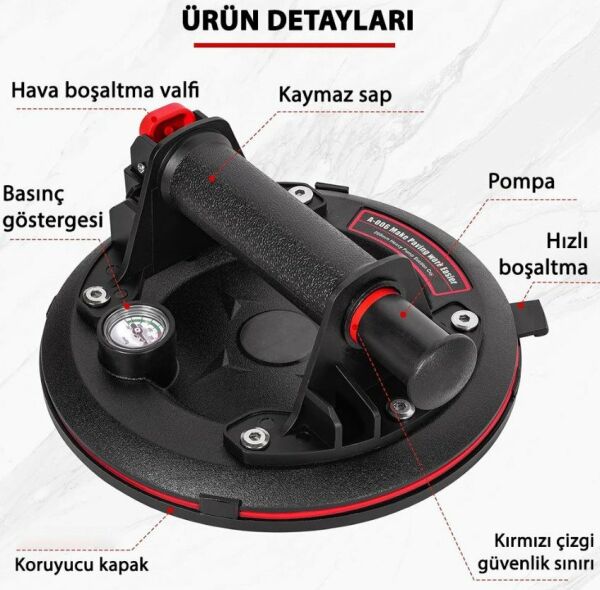 NEXON HEINZ 6273 Hava Pompalı Taşıma Vantuzu Göstergeli 20 cm