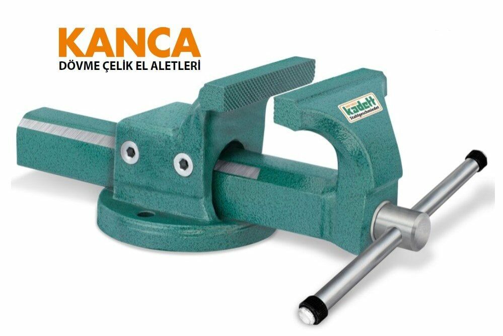 KANCA Kadett Tesviyeci Sabit Dövme Çelik Mengene 125 mm