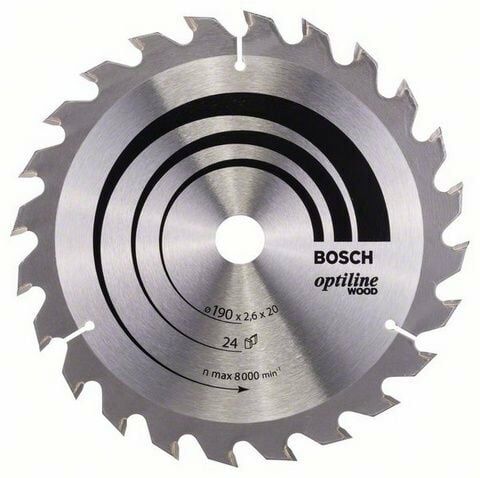BOSCH Ahşap İçin 190x20 mm 24 Diş Daire Testere Bıçağı