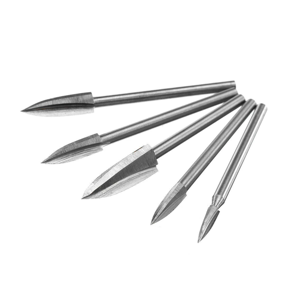 ROX Wood 3 mm Oyma Freze Seti 5 Parça (Dremel Uyumlu)