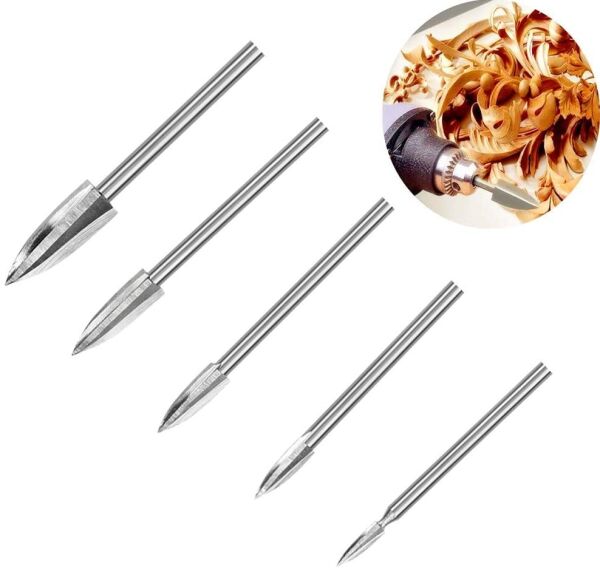 ROX Wood 3 mm Oyma Freze Seti 5 Parça (Dremel Uyumlu)