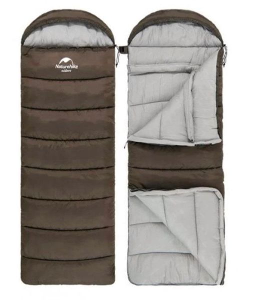 NATUREHIKE U350S Kapüşonlu Uyku Tulumu -17 Derece (Kahverengi-Sağ)