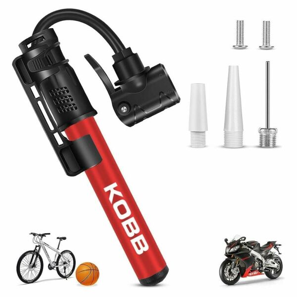 KOBB KB2203 Bisiklet Lastik şişirme Taşınabilir Mini El Pompası + Bisiklet Montaj Aparatı 87 Psi