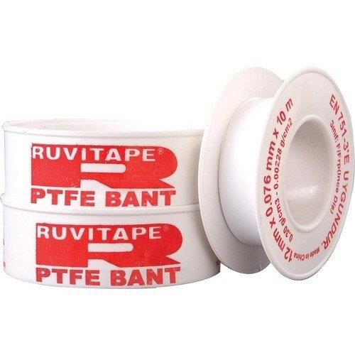 Teflon Bant Beyaz 12mmx0.076mmx10metre - 10lu Paket