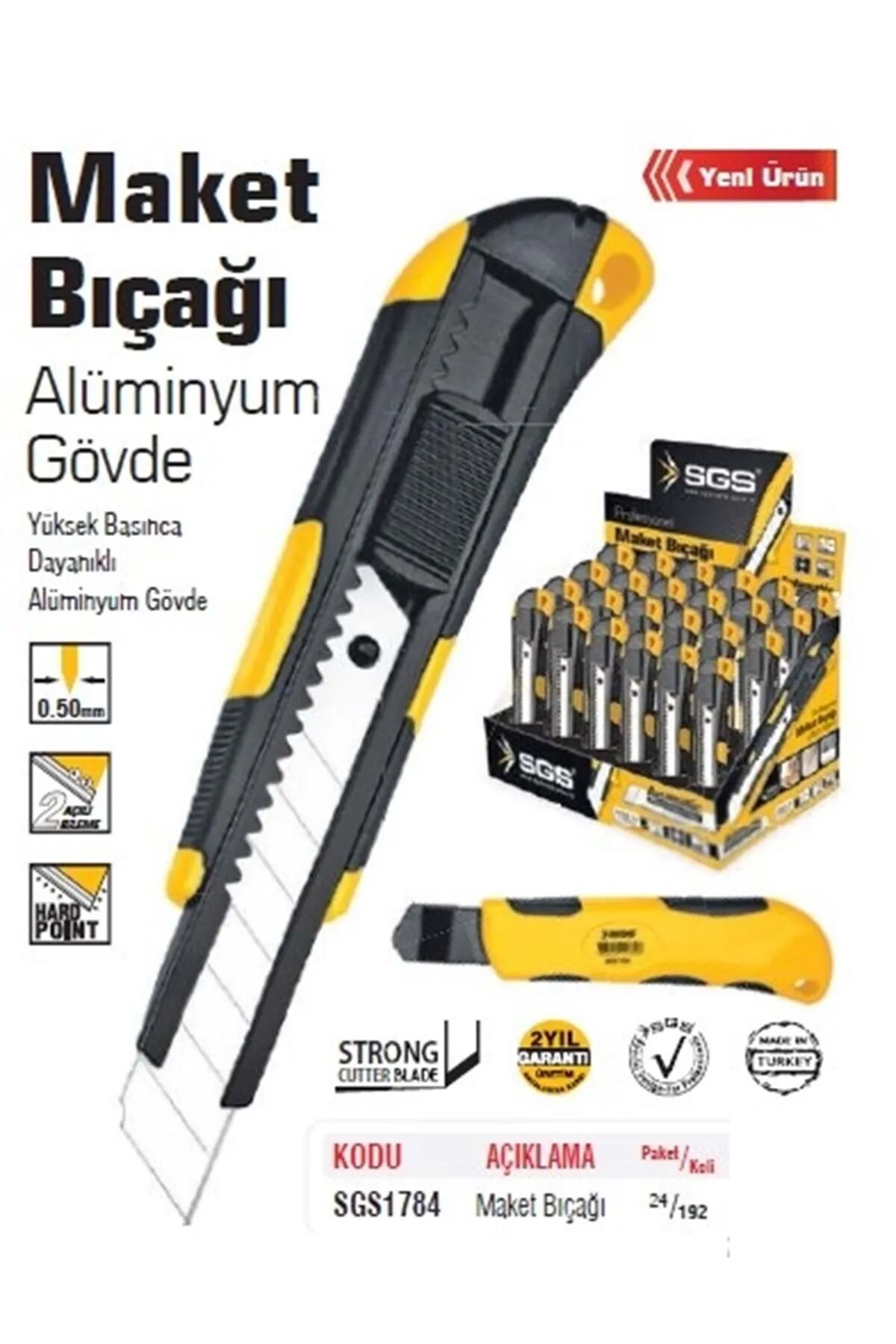 SGS 1784- Alüminyum Gövdeli Maket Bıçağı