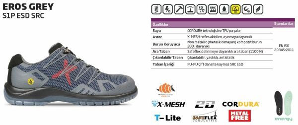 EXENA EROS S1P ESD SRC İş Ayakkabısı (Numara Seçiniz)