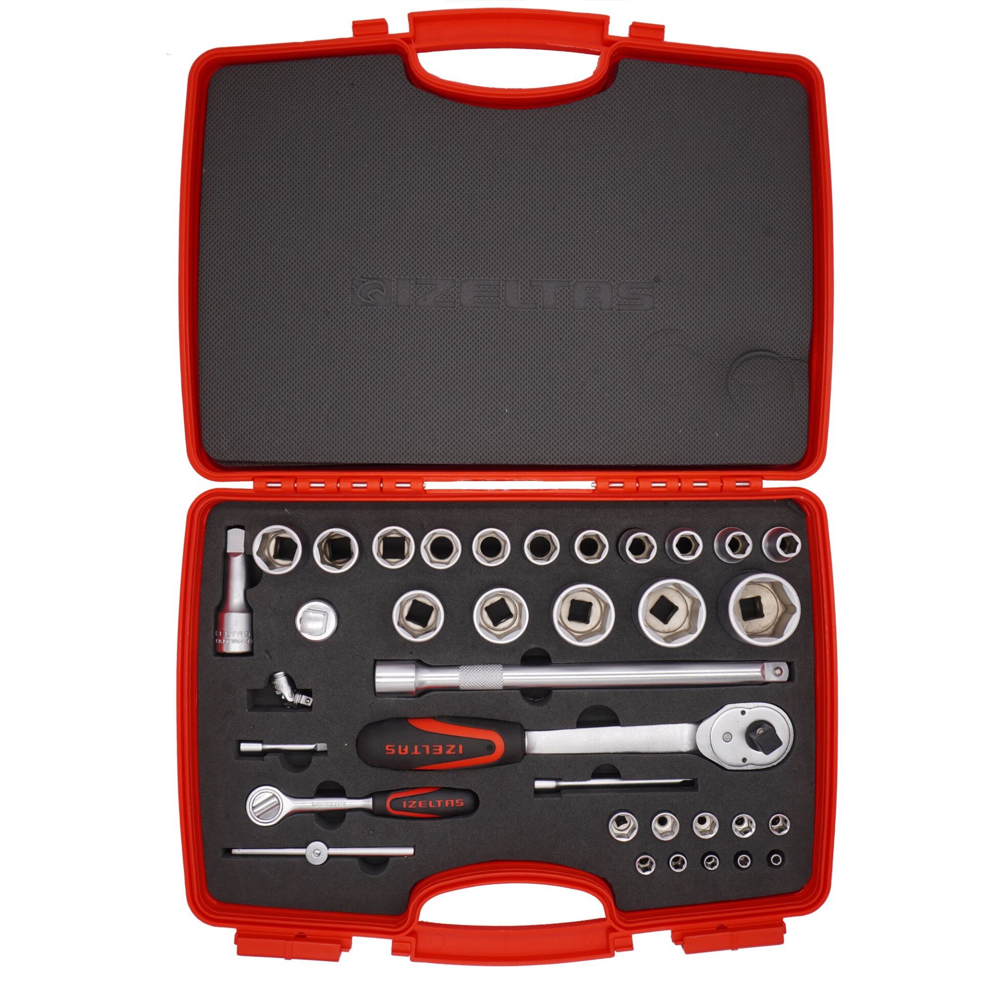 İzeltaş- 1/4'' - 1/2'' Altı Köşe Lokma Anahtar Takımı 35 Parça