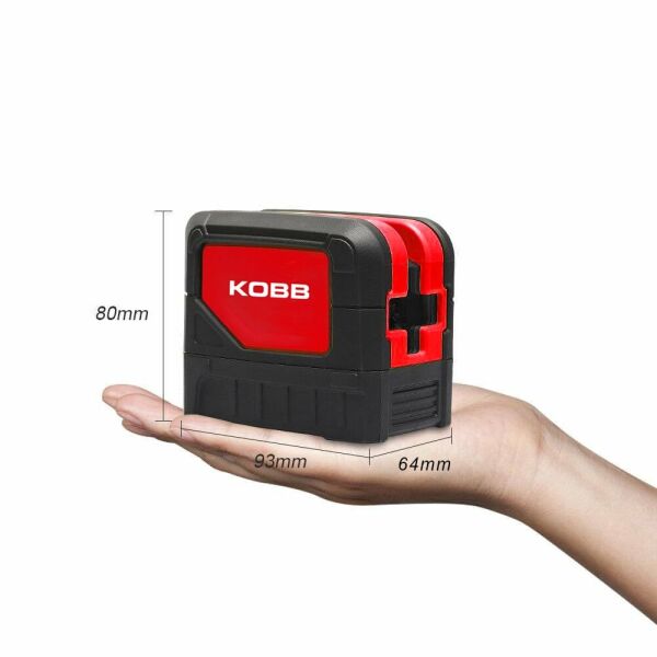 KOBB KBL92G Yatay ve Dikey Otomatik Hizalamalı Yeşil Çapraz Çizgi Lazer, 2 Noktalı Şakül Lazer Distomat + Mini Tripod