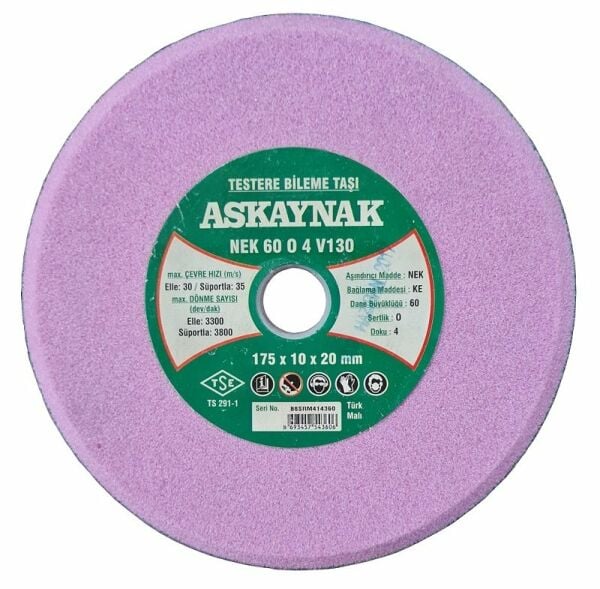 ASKAYNAK NEK Şerit Testere Bileme Taşı 175x10x20 mm