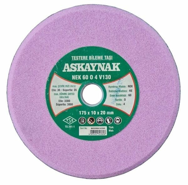 ASKAYNAK NEK Şerit Testere Bileme Taşı 175x10x20 mm