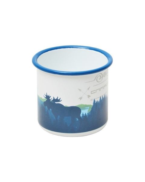 NURGAZ Campout Emaye Kupa Bardak (Beyaz-Doğa)