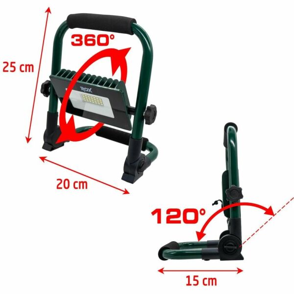 ROX Outdoor Şarjlu Genel Amaçlı Projektör Çalışma Feneri 700 Lümen (153ROX0227)