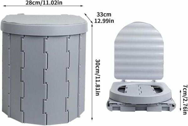 MADFOX Bi-Pot Kamp İçin Katlanır Portatif WC